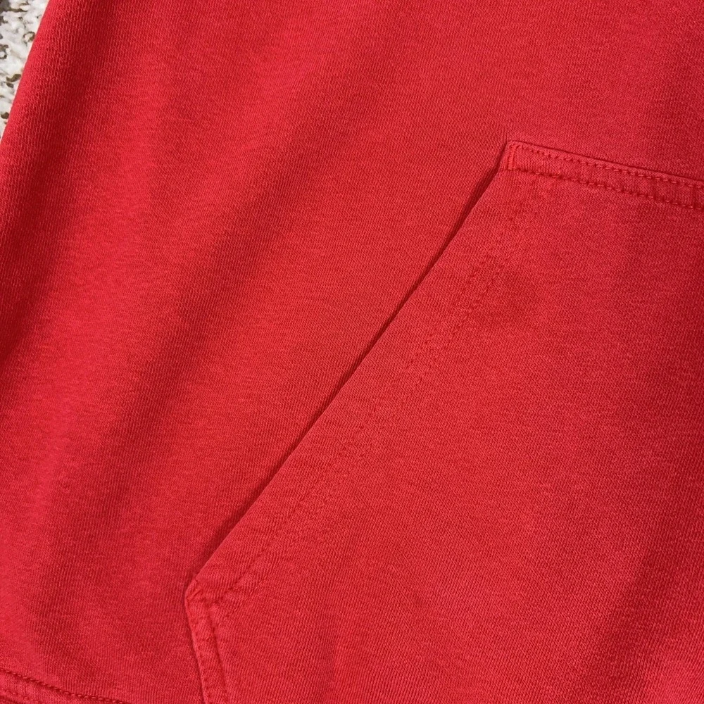 The North‎ Face Hoodie Mens Large Red Pullover Fleece Sweatshirt Logo Outdoor